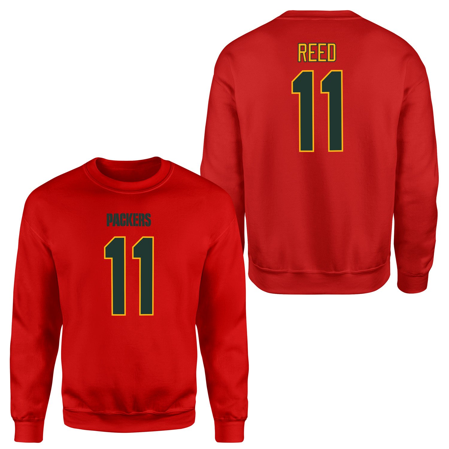 Jayden Reed Green Bay Packers Sweatshirt L - Kırmızı