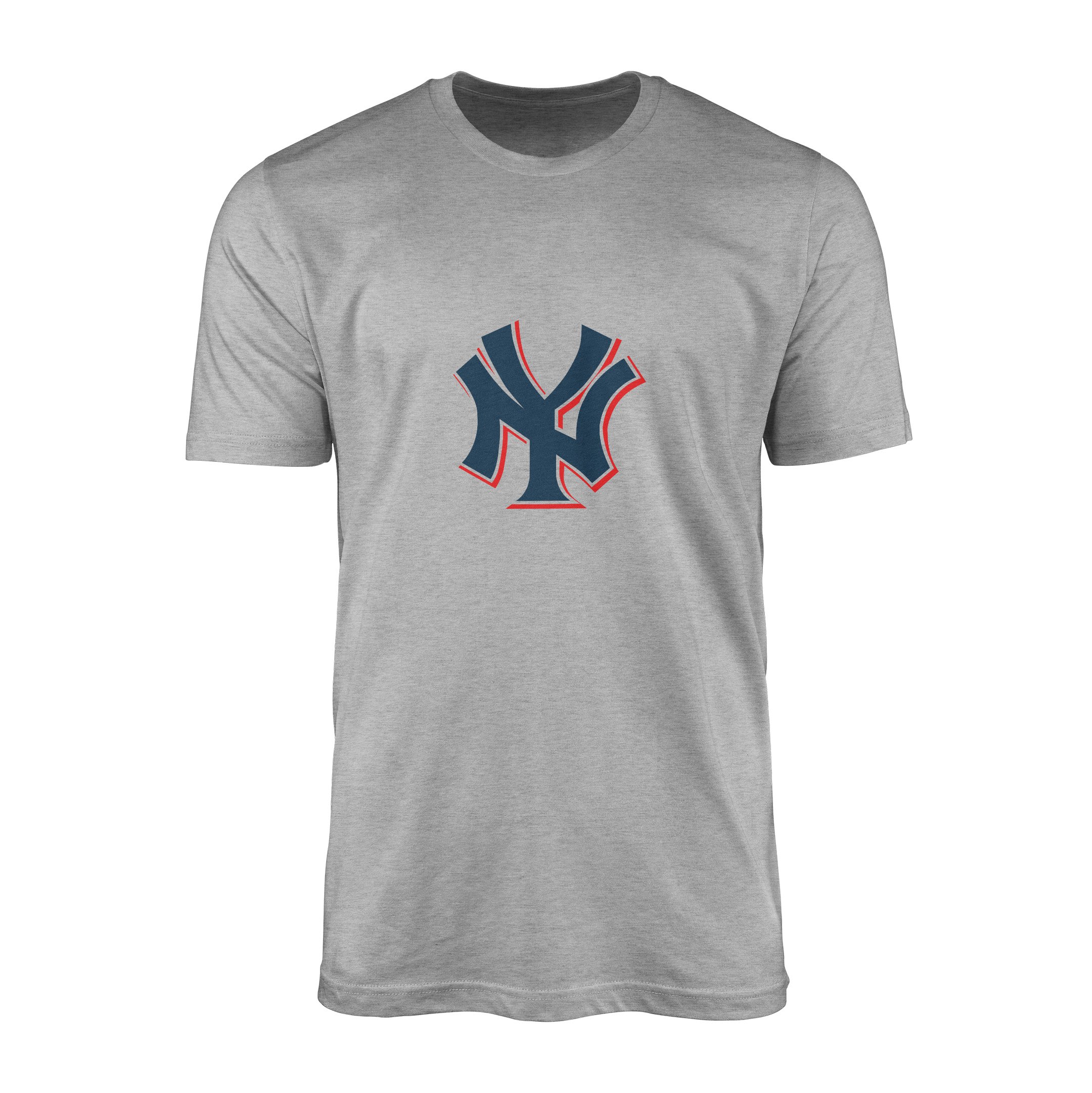 NY Yankees C Tişört L - Gri