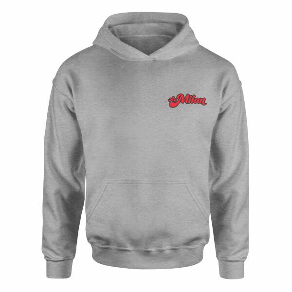 AC Milan Cursive Hoodie XL - Gri