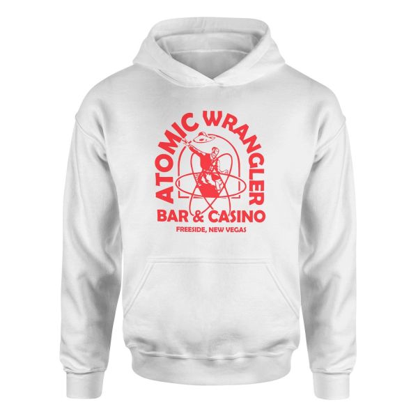 Atomic Wrangler | Fallout Hoodie XXL - Beyaz