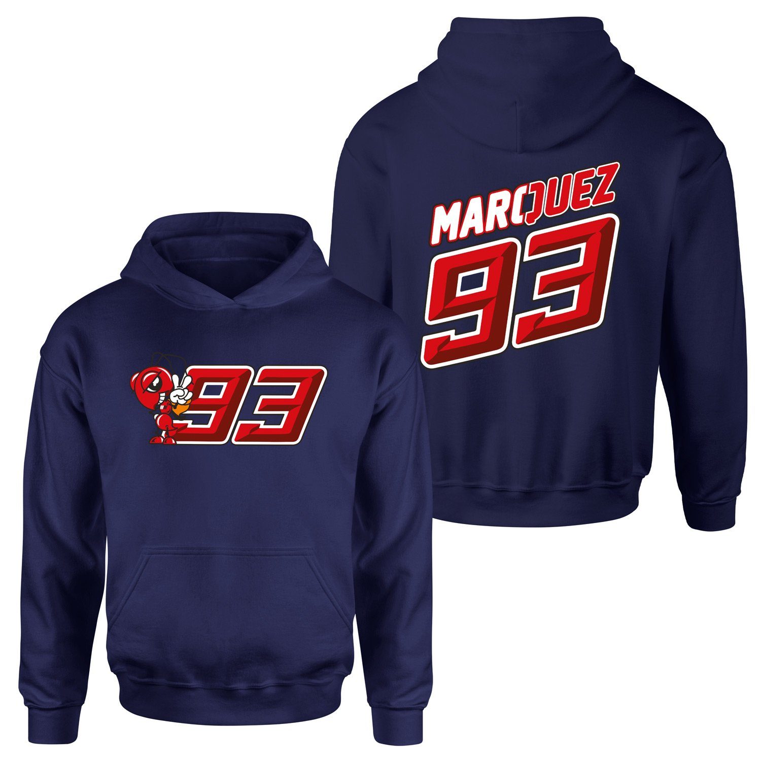 Marc Marquez 93 Hoodie M - Lacivert