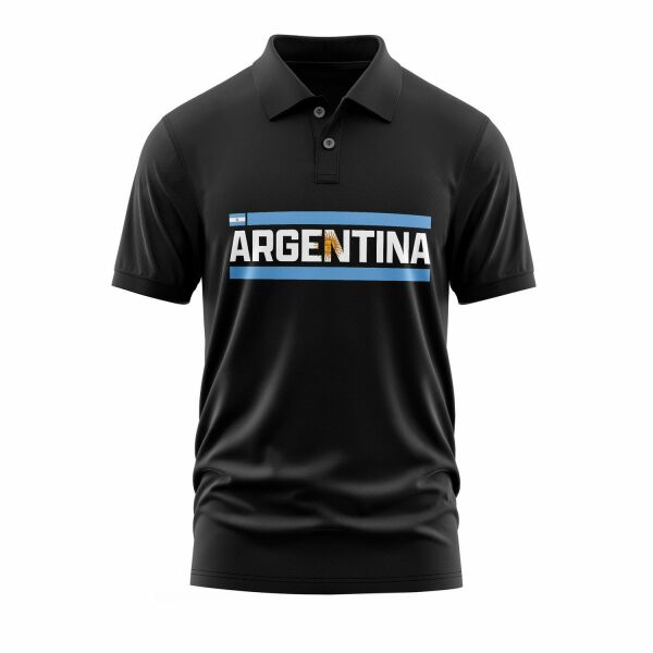 Argentina Polo Tişört XXL - Siyah