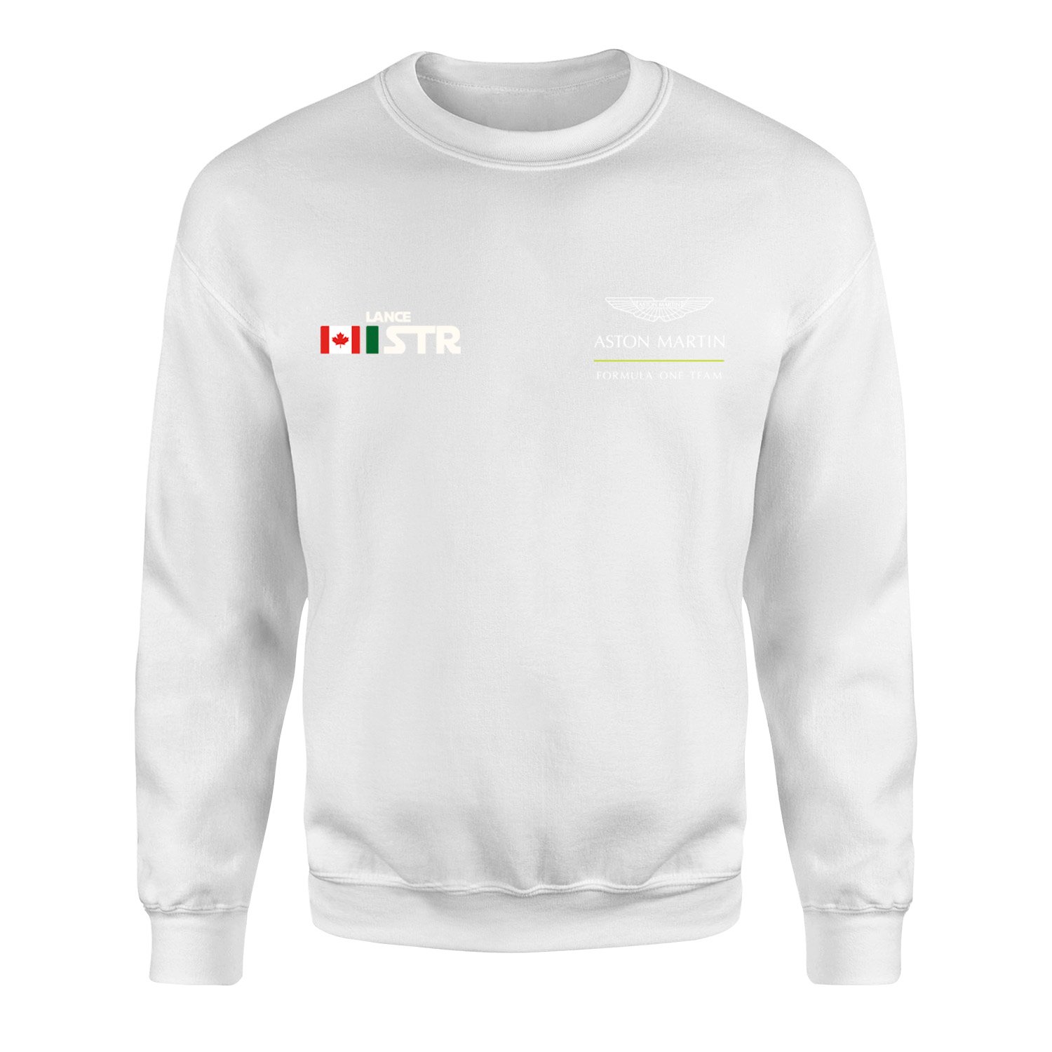 Lance Stroll Name Tag Aston Martin Sweatshirt M - Beyaz