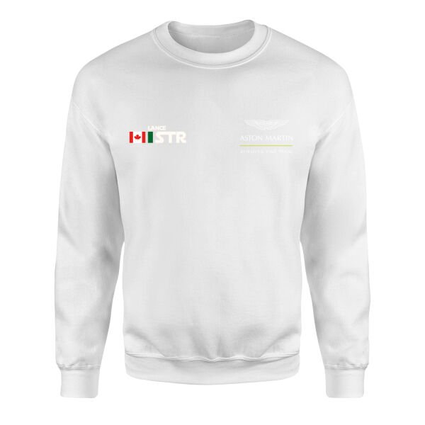 Lance Stroll Name Tag Aston Martin Sweatshirt M - Beyaz