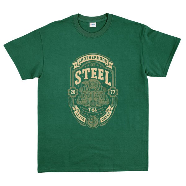 Brotherhood of Steel Grunge Tişört XL - Nefti Yeşili