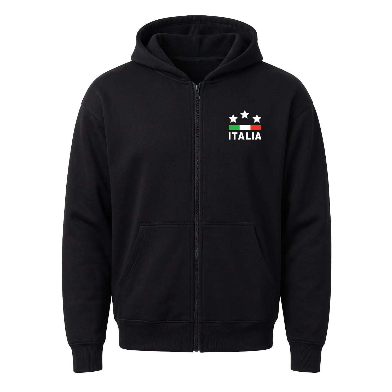 İtalya Fermuarlı Kapüşonlu Sweatshirt