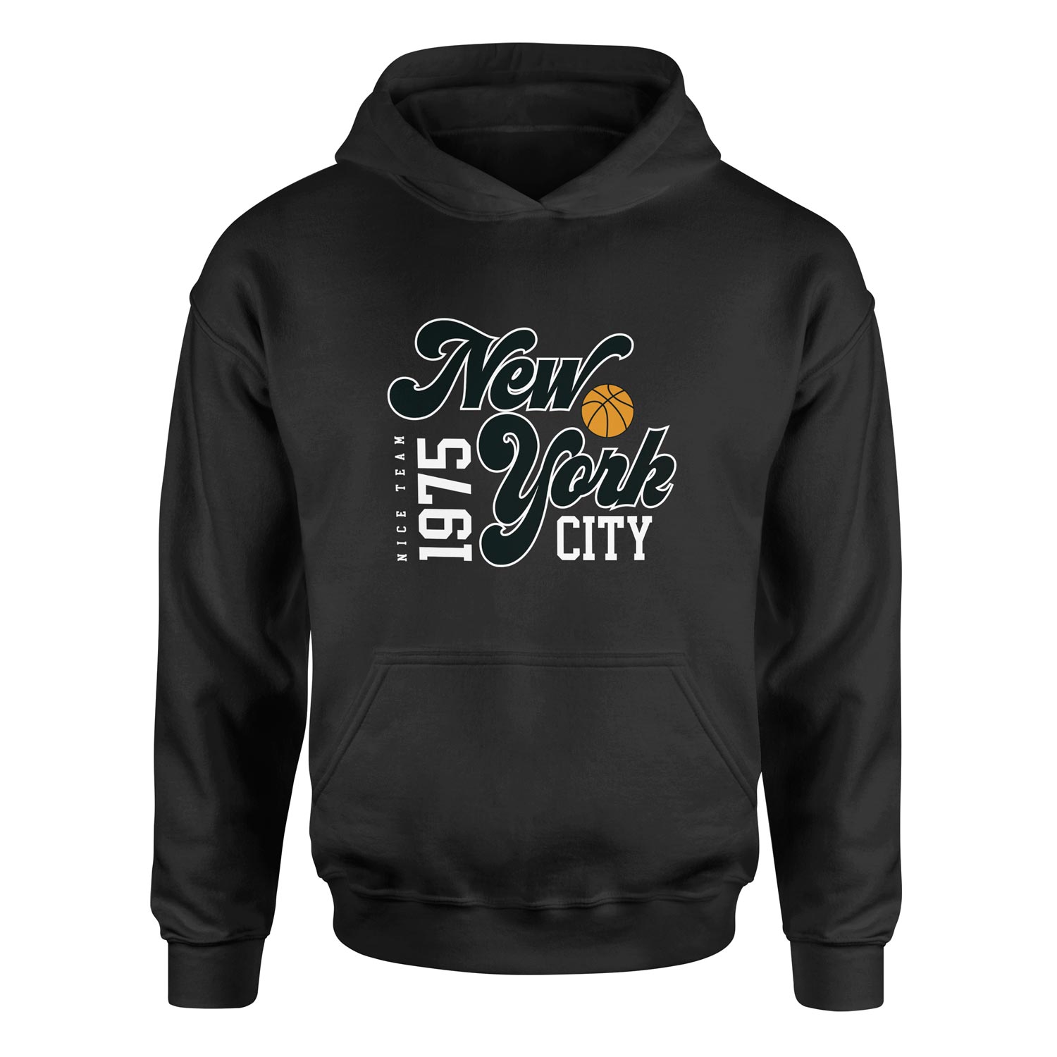 New York City 1975 Hoodie L - Siyah