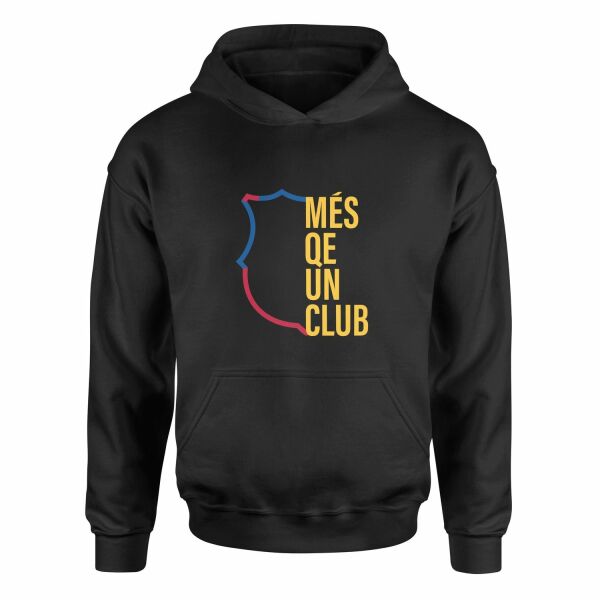 Més que un Club | FC Barcelona Hoodie S - Siyah