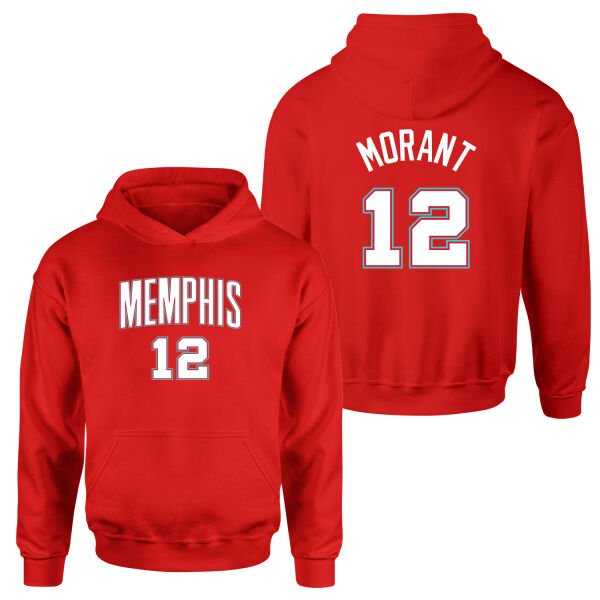 Ja Morant Memphis Forma Hoodie M - Kırmızı