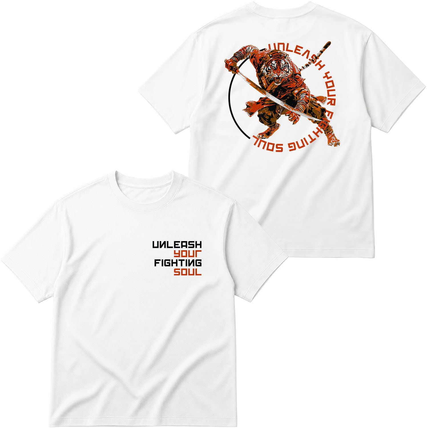 Unleash Your Fighting Soul | Siberian Tiger Oversize Tişört M - Beyaz