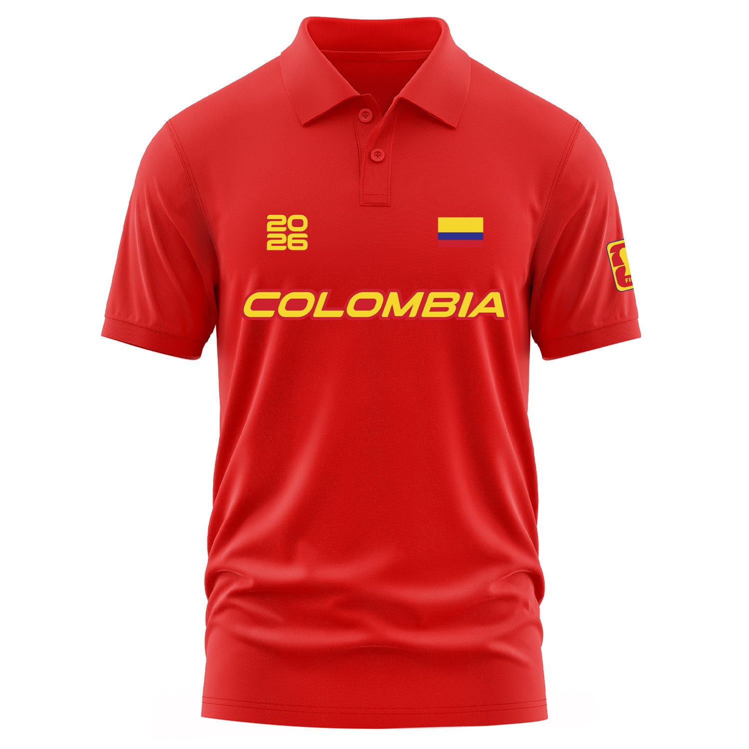 Kolombiya 2026 Polo Tişört L - Kırmızı
