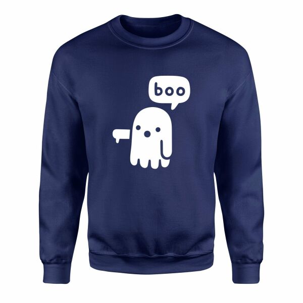 Boo! Sweatshirt M - Lacivert