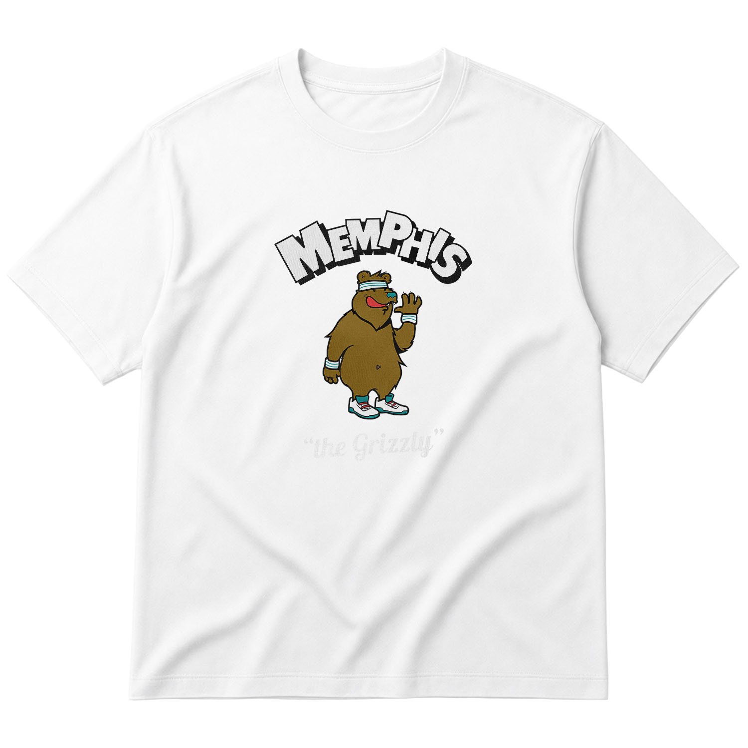 Memphis Cartoon Oversize Tişört M - Beyaz
