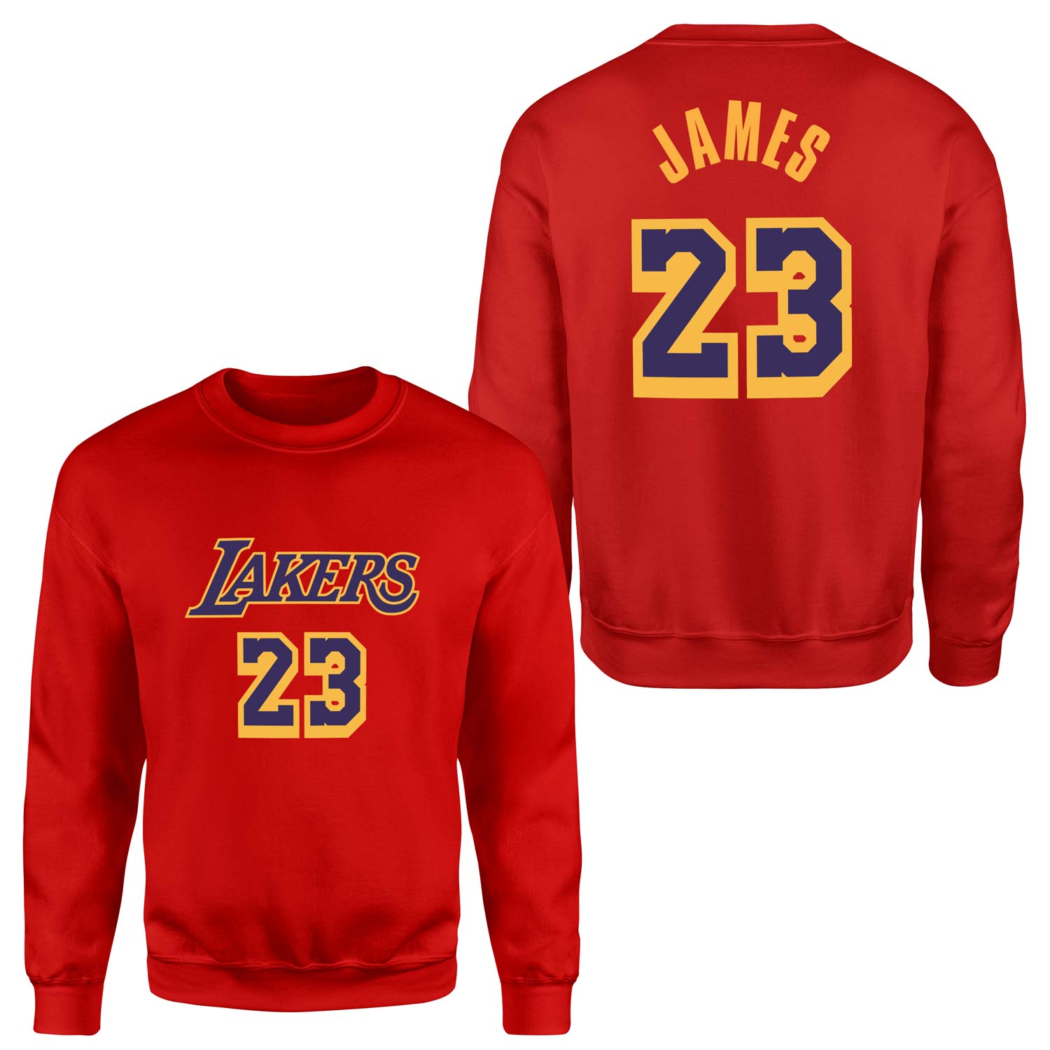 LeBron James 23 Lakers Sweatshirt XXL - Kırmızı
