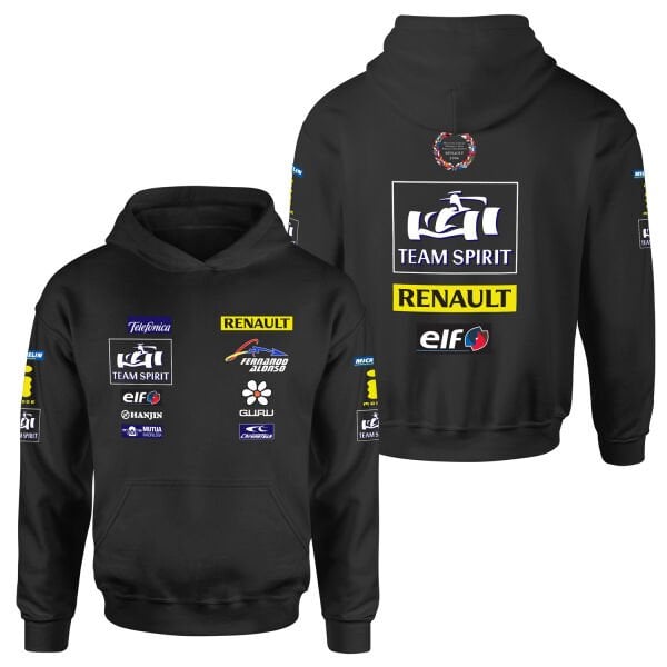 Renault Team Spirit Vintage Teamline Hoodie S - Siyah