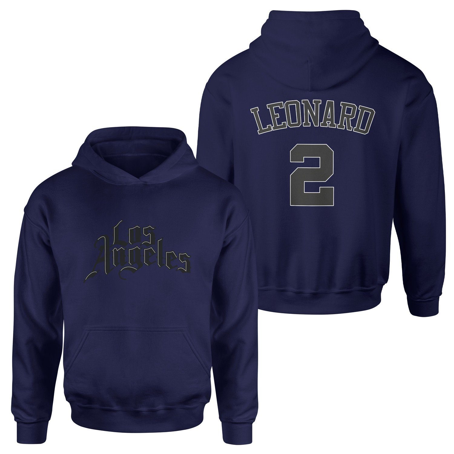 Kawhi Leonard Los Angeles Forma Hoodie L - İndigo Mavisi