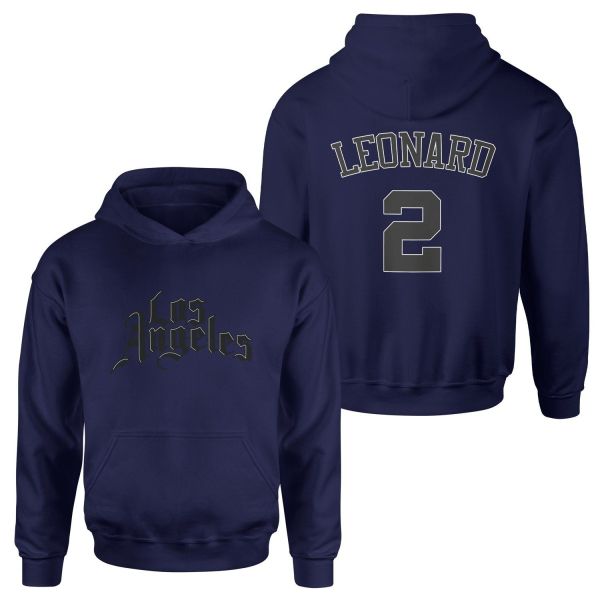 Kawhi Leonard Los Angeles Forma Hoodie L - İndigo Mavisi