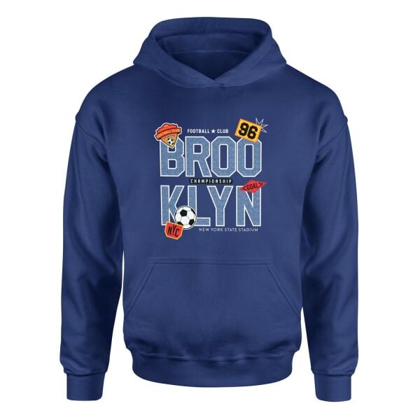 BROOKLYN 96 Championship Hoodie L - İndigo Mavisi