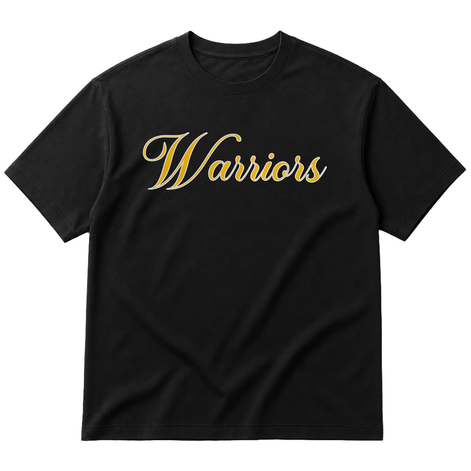 Warriors Cursive Oversize Tişört XL - Siyah