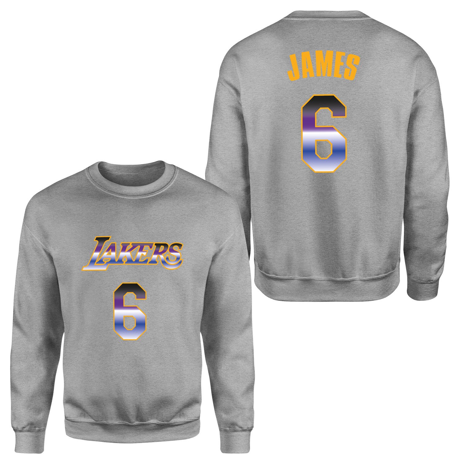 LeBron James 6 Lakers Gradient Forma Sweatshirt