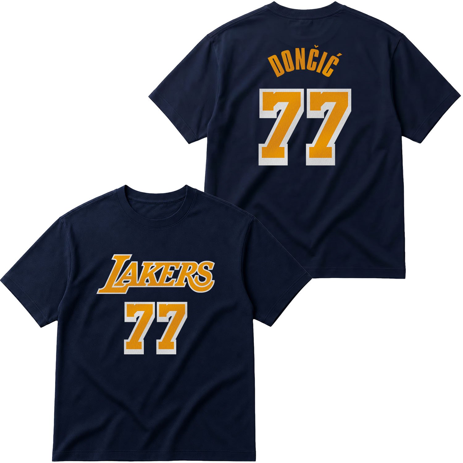 Luka Doncic 77 Lakers White Oversize Tişört