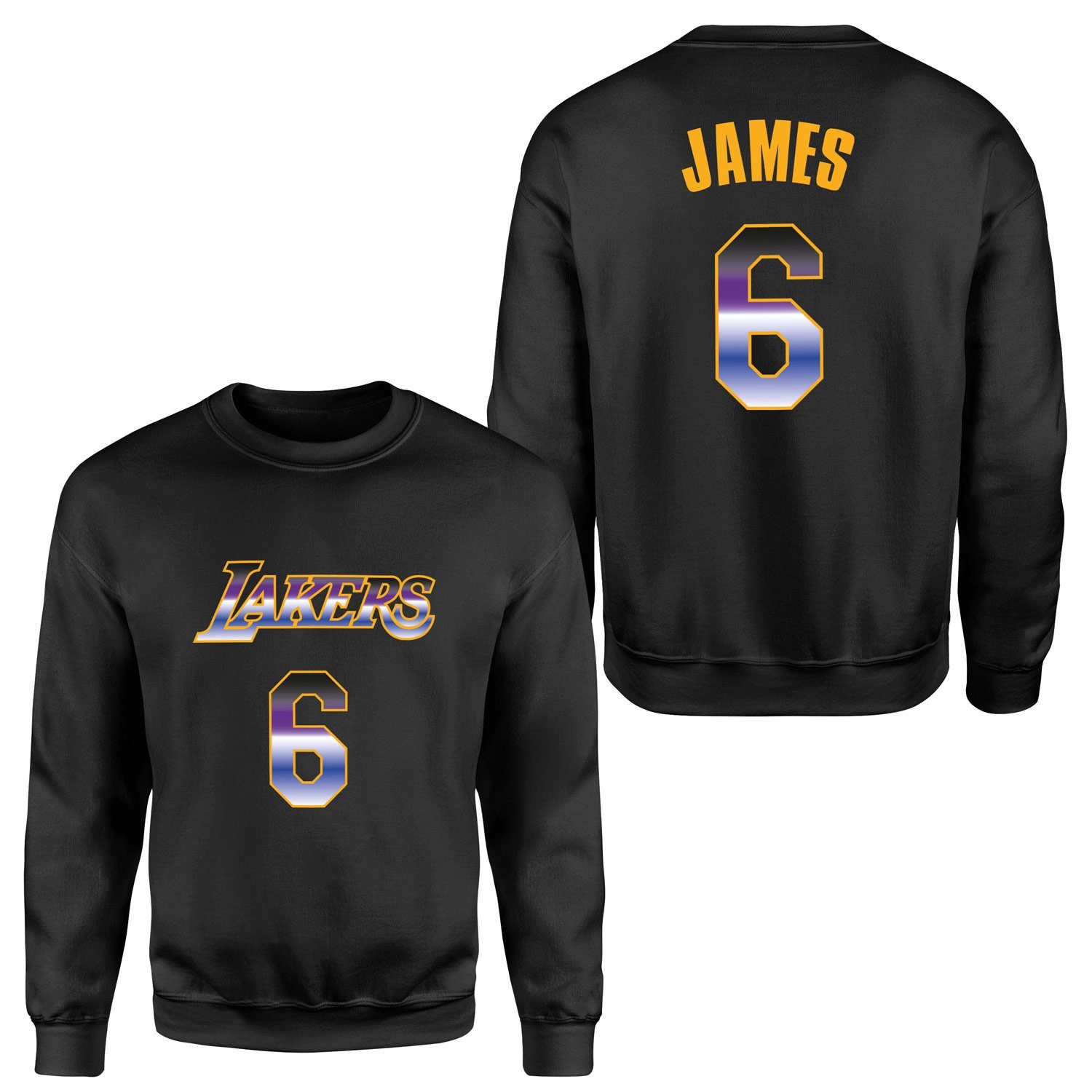 LeBron James 6 Lakers Gradient Forma Sweatshirt XXL - Siyah