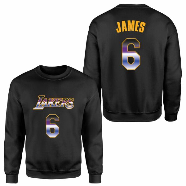 LeBron James 6 Lakers Gradient Forma Sweatshirt XXL - Siyah