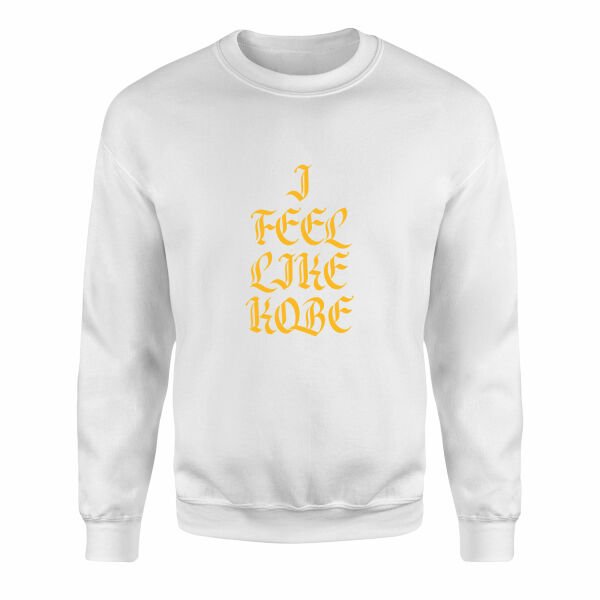 I FEEL LIKE KOBE Sweatshirt L - Beyaz