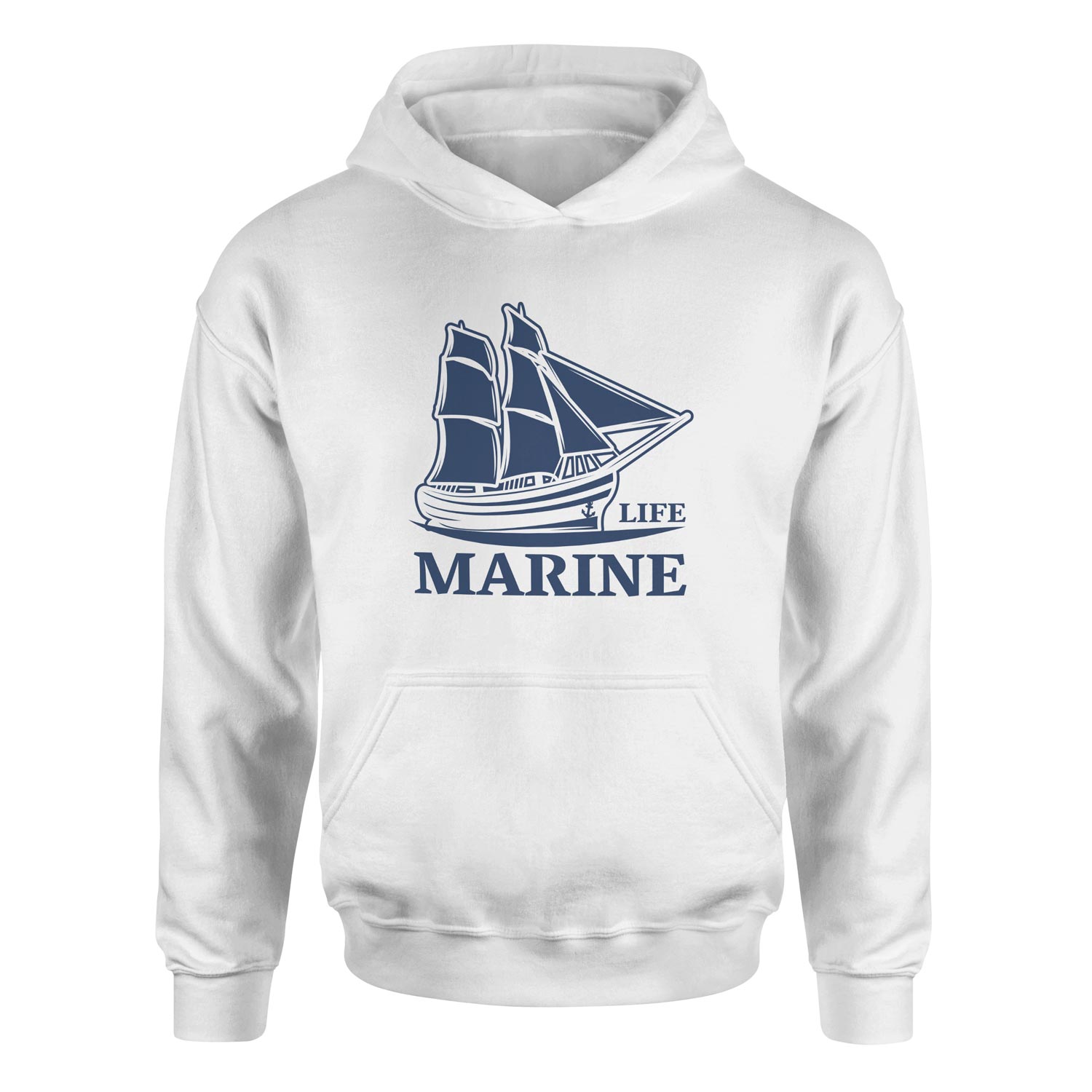 Marine Life Denizci Hoodie XXL - Beyaz