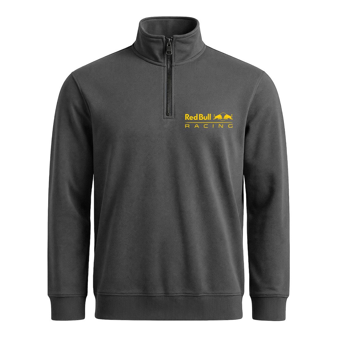Red Bull Racing Yellow Yarım Fermuarlı Sweatshirt XL - Füme