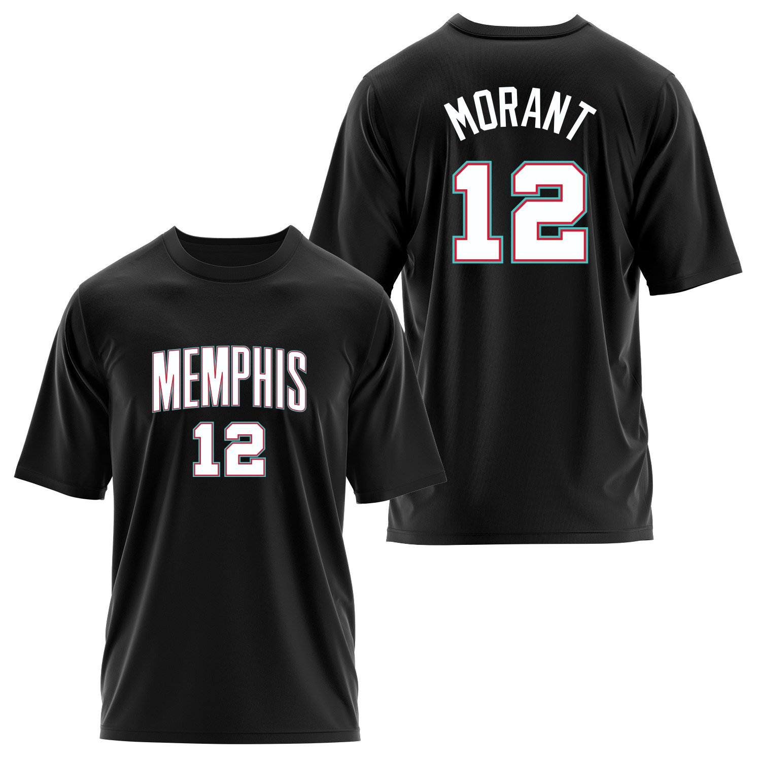 Ja Morant Memphis Forma Oversize Tişört S - Siyah