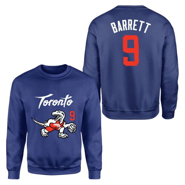 RJ Barrett 9 City Edition Raptors Sweatshirt S - İndigo Mavisi
