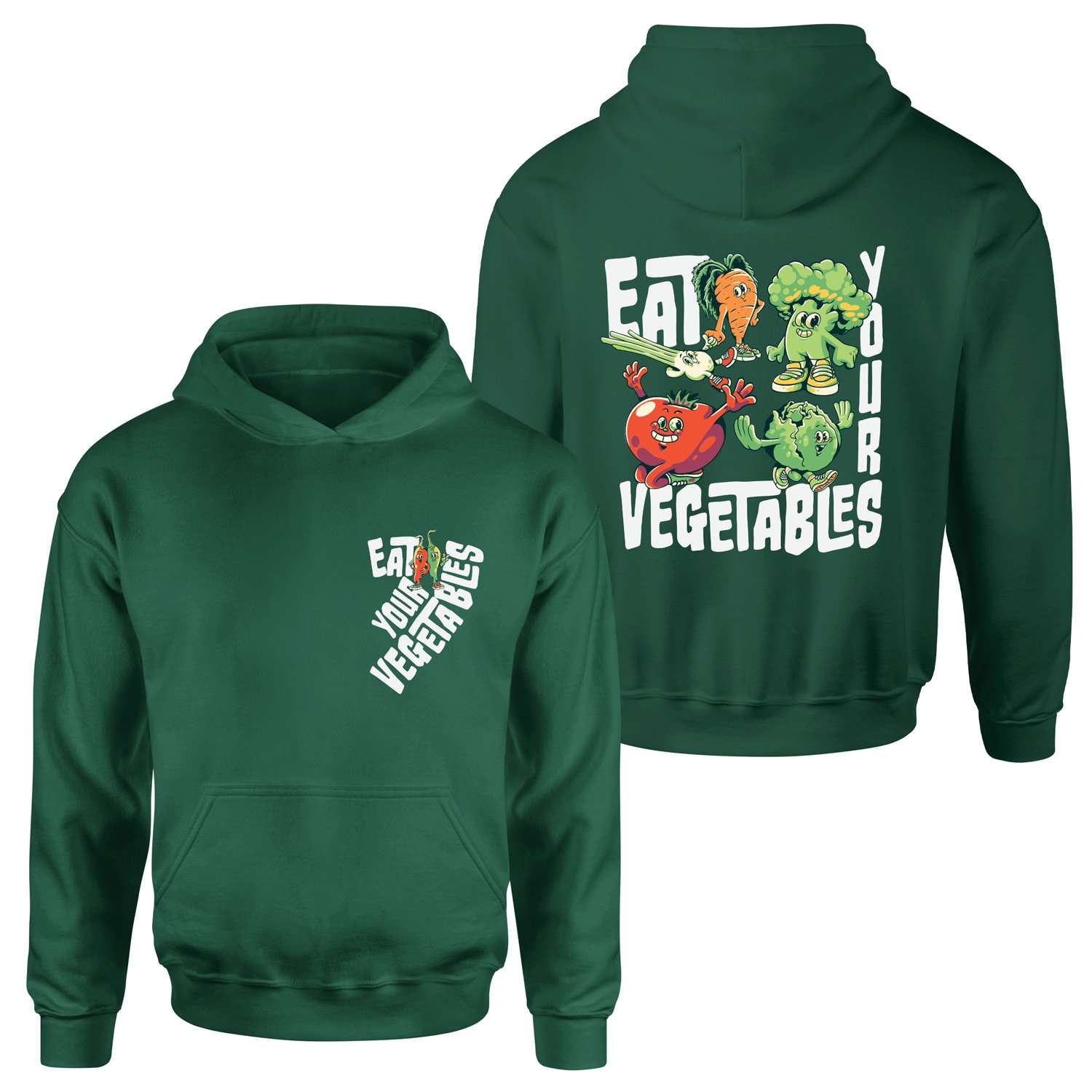 Eat Your Vegetables Hoodie XXL - Nefti Yeşili