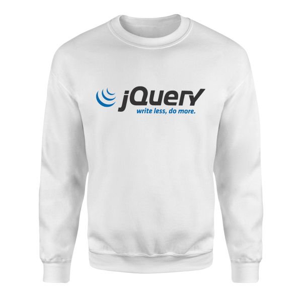 jQuery Sweatshirt XXL - Beyaz