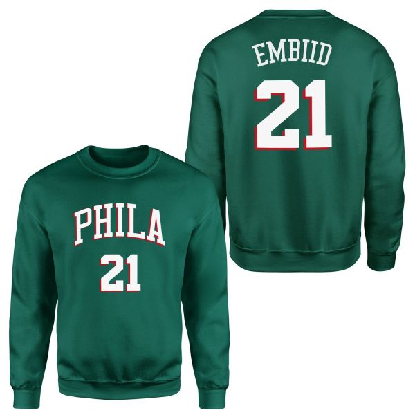 Joel Embiid Philadelphia Forma Sweatshirt L - Nefti Yeşili