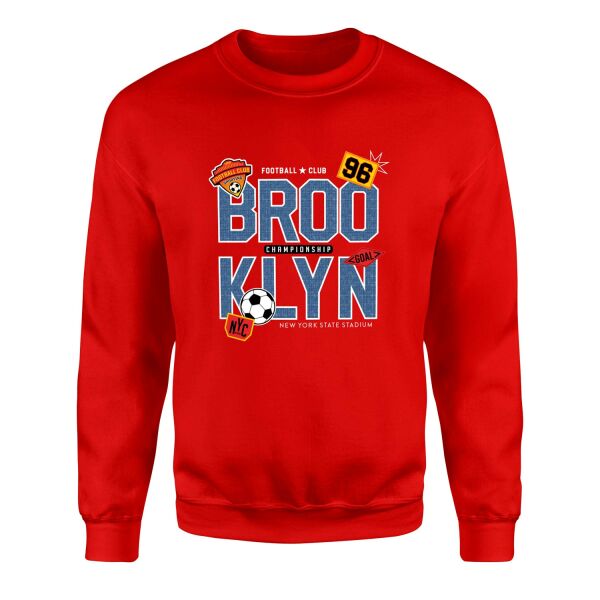 BROOKLYN 96 Championship Sweatshirt L - Kırmızı