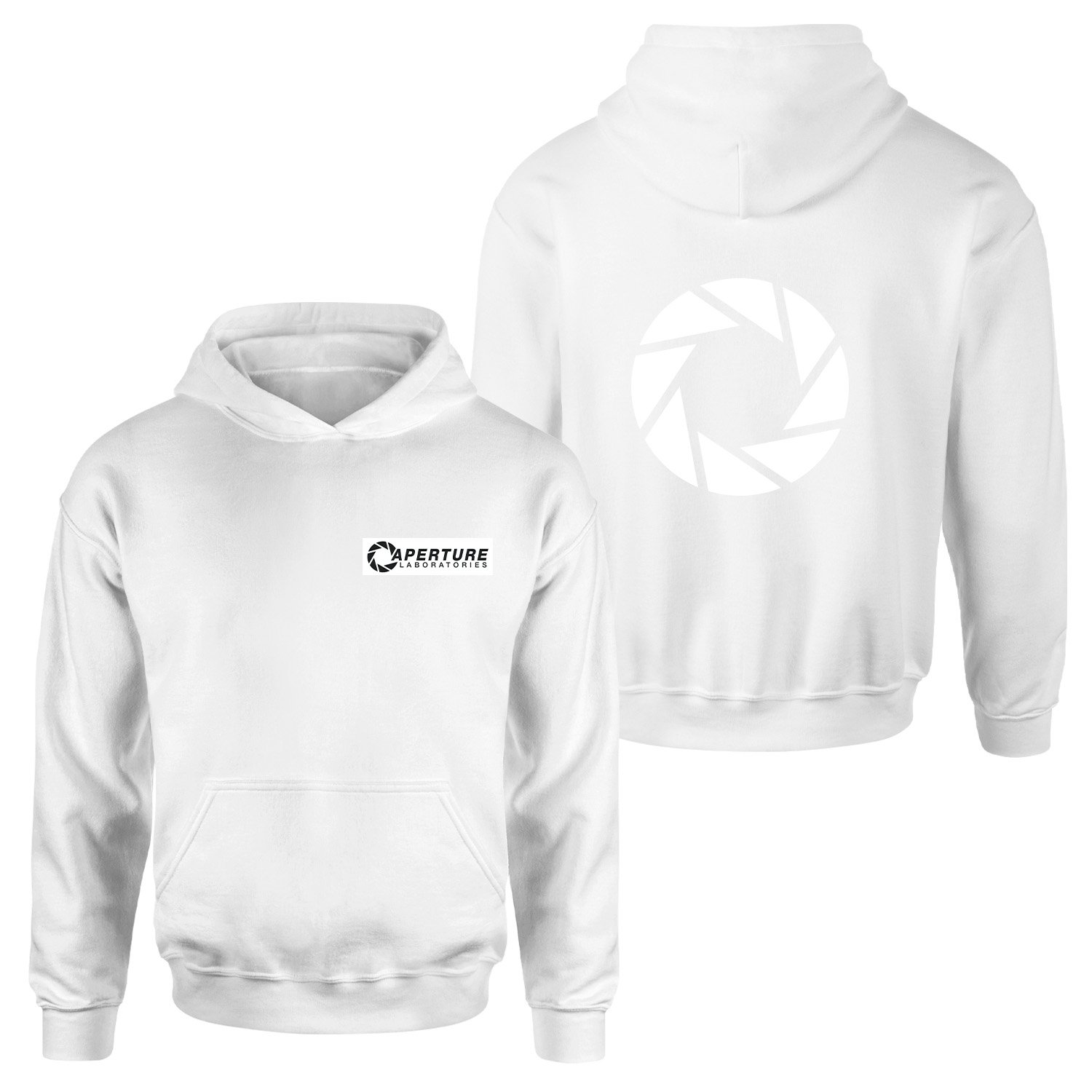 Aperture Laboratories Hoodie L - Beyaz