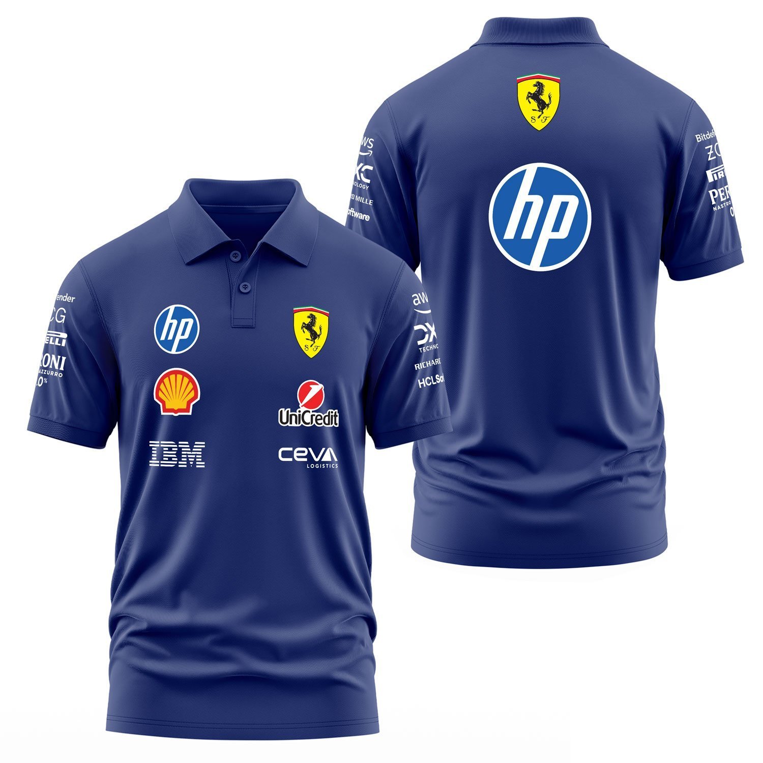 Scuderia Ferrari Teamline 2025 Polo Tişört XXL - İndigo Mavisi | OUTLET
