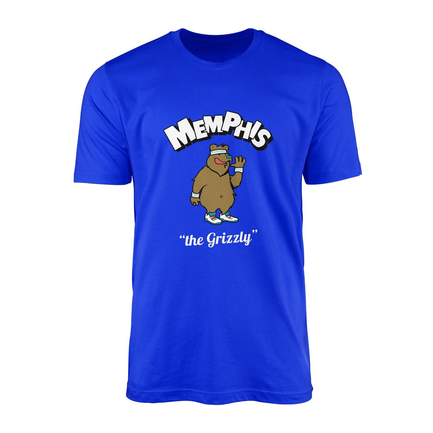 Memphis Cartoon Tişört L - Mavi