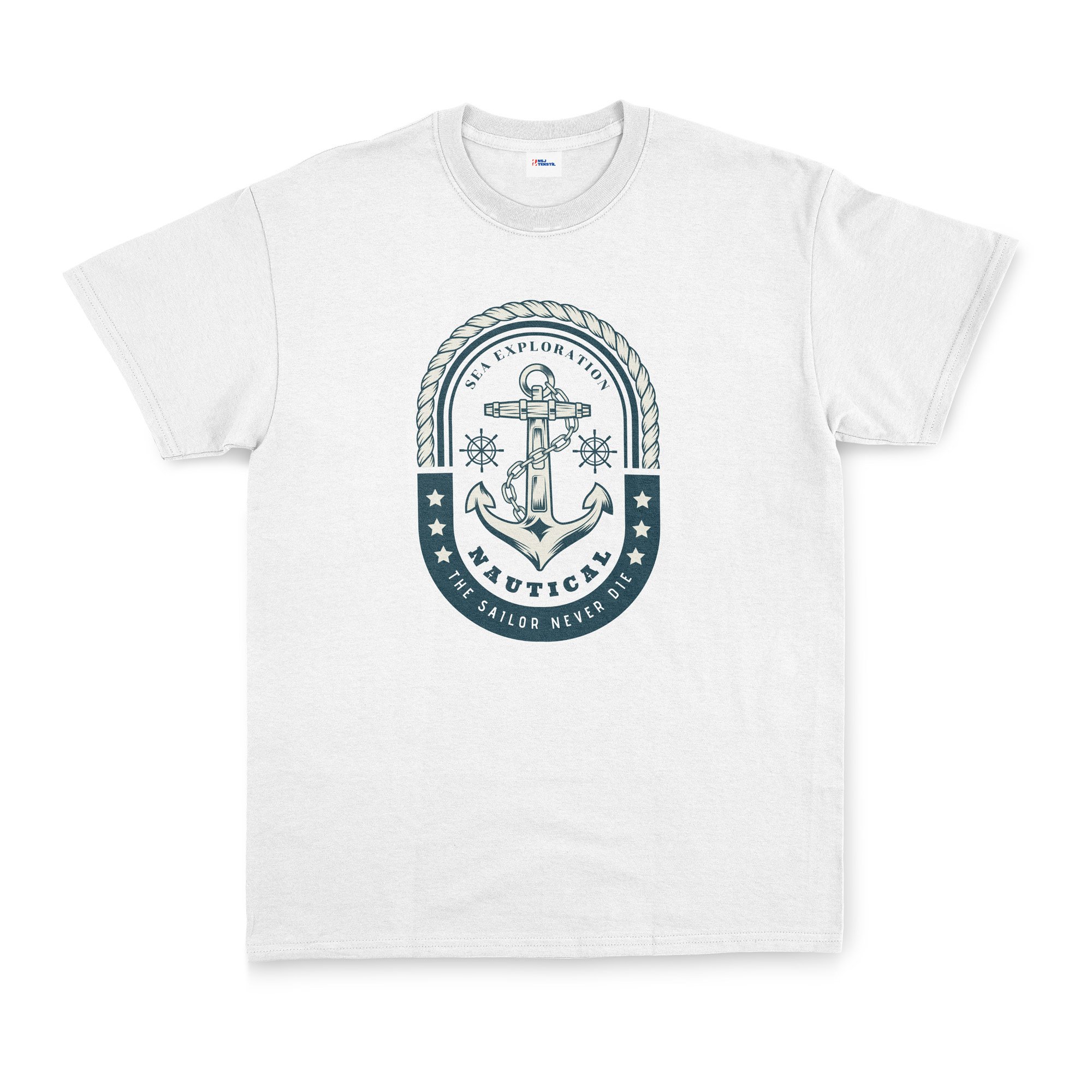 Nautical Tişört XXL - Beyaz