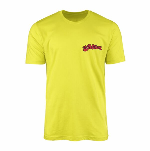 AC Milan Cursive Tişört XL - Sarı
