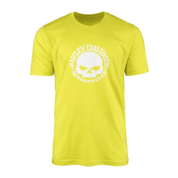 Harley-Davidson Skull Tişört S - Sarı