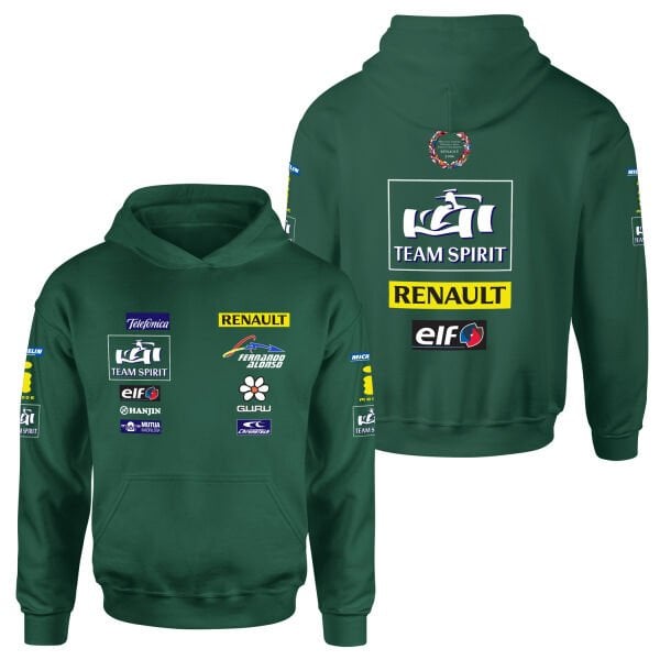 Renault Team Spirit Vintage Teamline Hoodie L - Nefti Yeşili