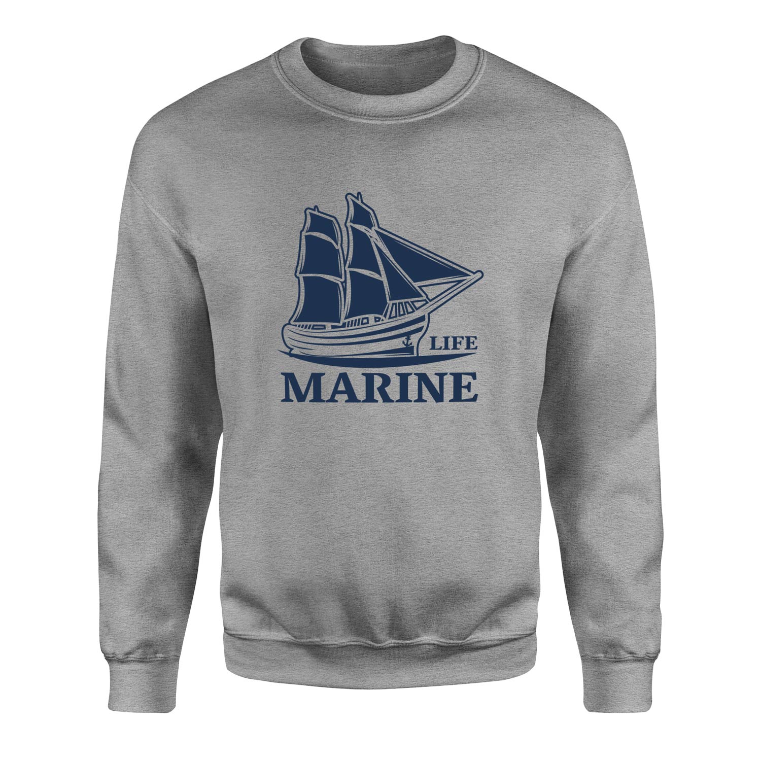 Marine Life Denizci Sweatshirt L - Gri