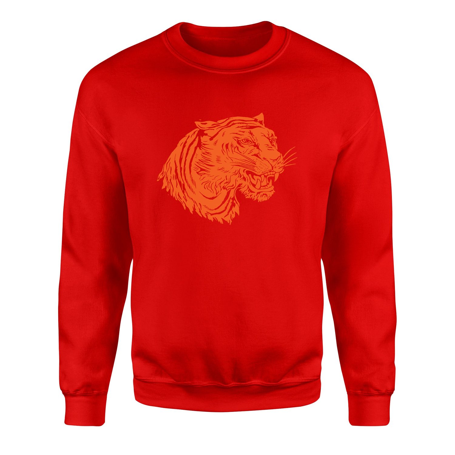 Clemson Tiger Print Sweatshirt M - Kırmızı