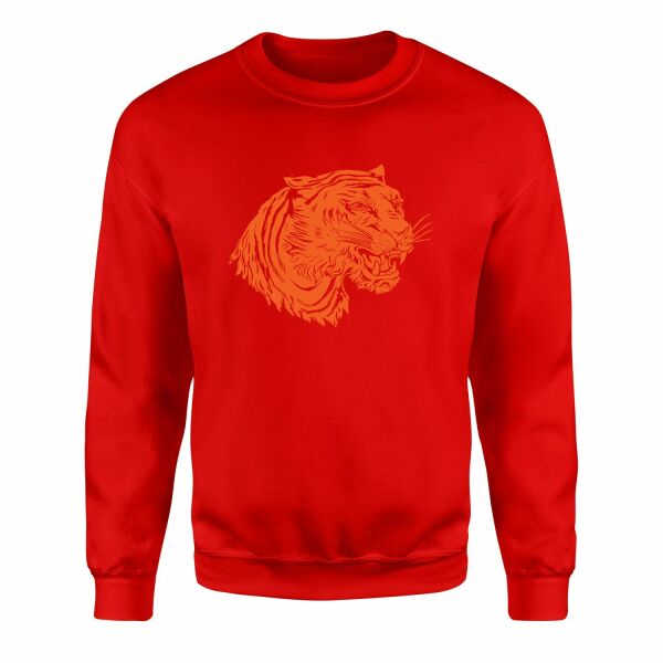 Clemson Tiger Print Sweatshirt M - Kırmızı