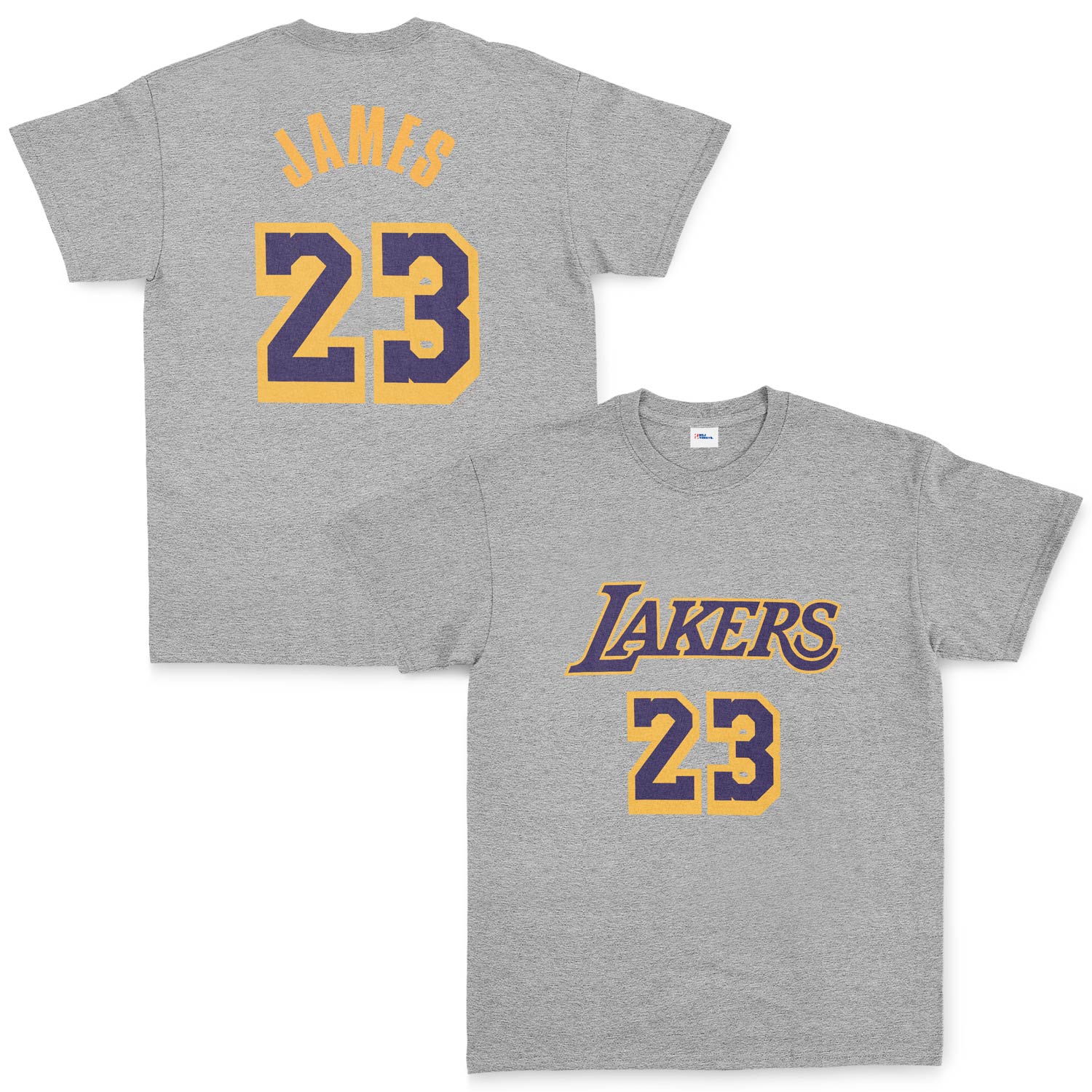 LeBron James 23 Lakers Tişört L - Gri