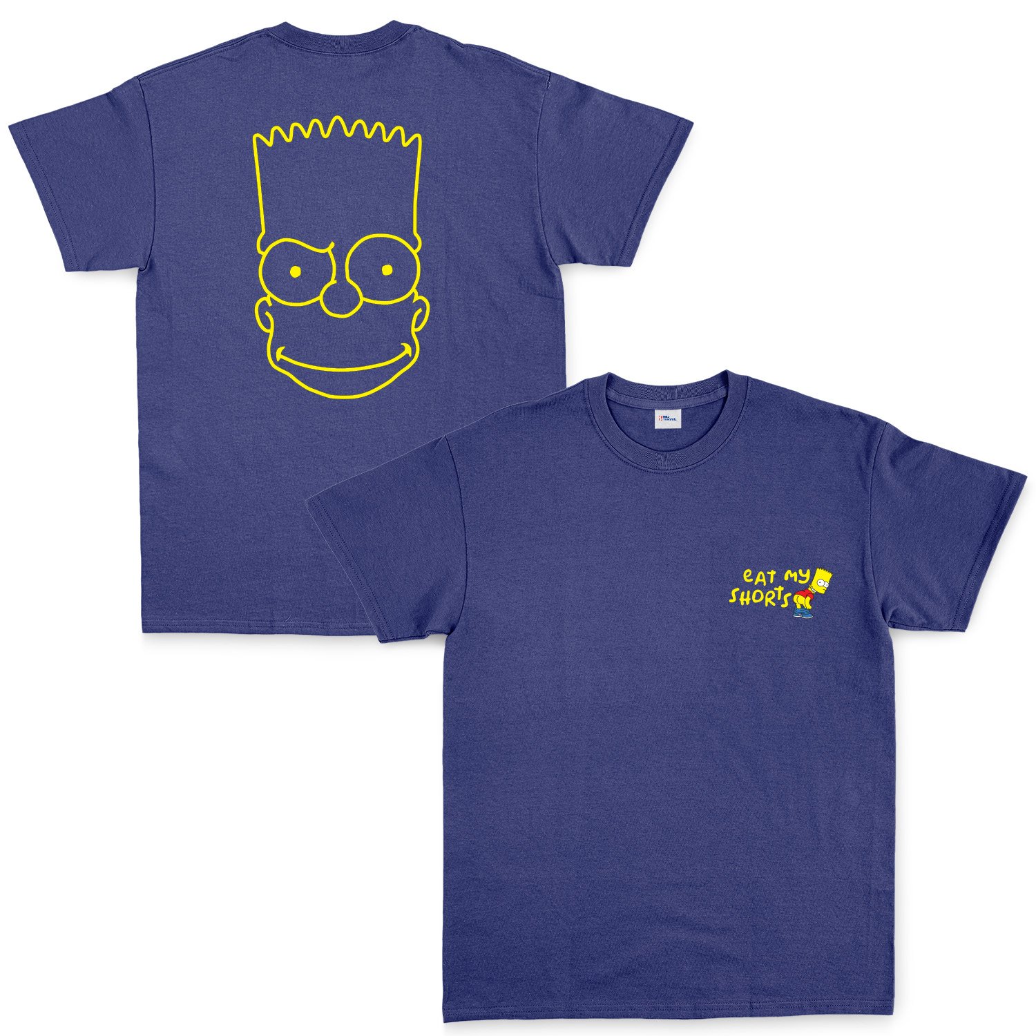 Eat My Shorts Bart Simpson Tişört XL - İndigo Mavisi