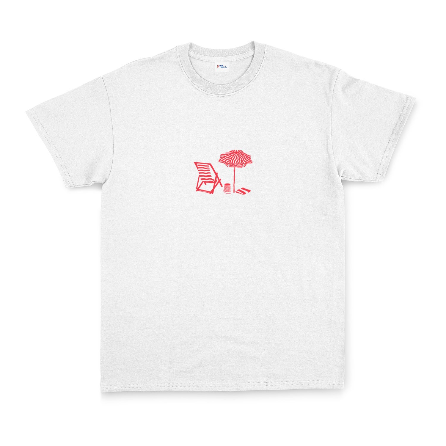 Plaj Tişört M - Beyaz