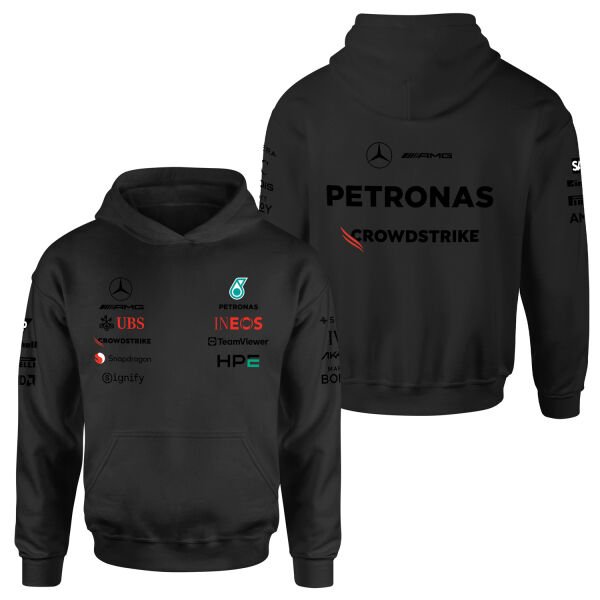 Mercedes AMG Petronas 2026 Teamline Hoodie S - Siyah